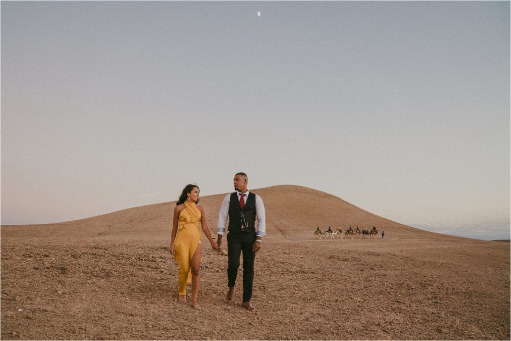 after wedding session desert