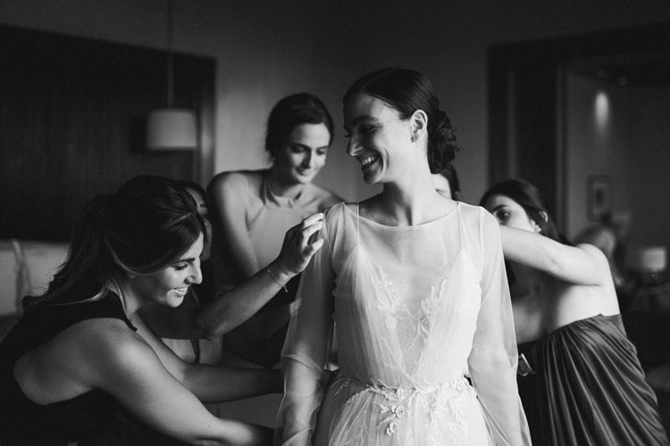 getting ready wedding day bride